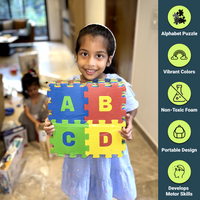 ToyToise Alphabet Jigsaw Mat – Learn, Build & Play with Vibrant Foam Letters (Ages 3+)