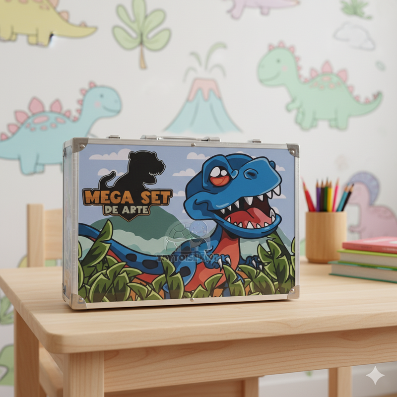 Limited Edition Dino 145-Piece Drawing Kit For 3+ Year Children | Premium Art Kit | Creative Kits For Kids |Toytoise