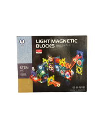 ToyToise Light Magnetic Blocks – 49-Piece Magnetic Building Set with Marble Run Adventure