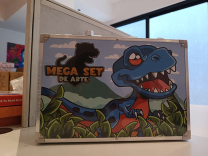 Toytoise Dinosaur (Limited Edition) Drawing Kit (145pc)- Markers, Crayons, H&B Pencils, Case