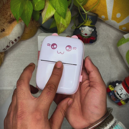 Toytoise Mini Bluetooth Thermal Printer – Ink-Free Label & Sticker Printer for Android & iOS